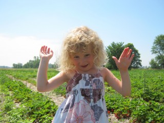 Person standing in Beckwith Berries field.